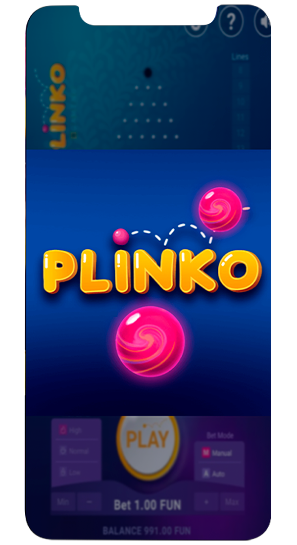 Phone screenshot of Plinko game